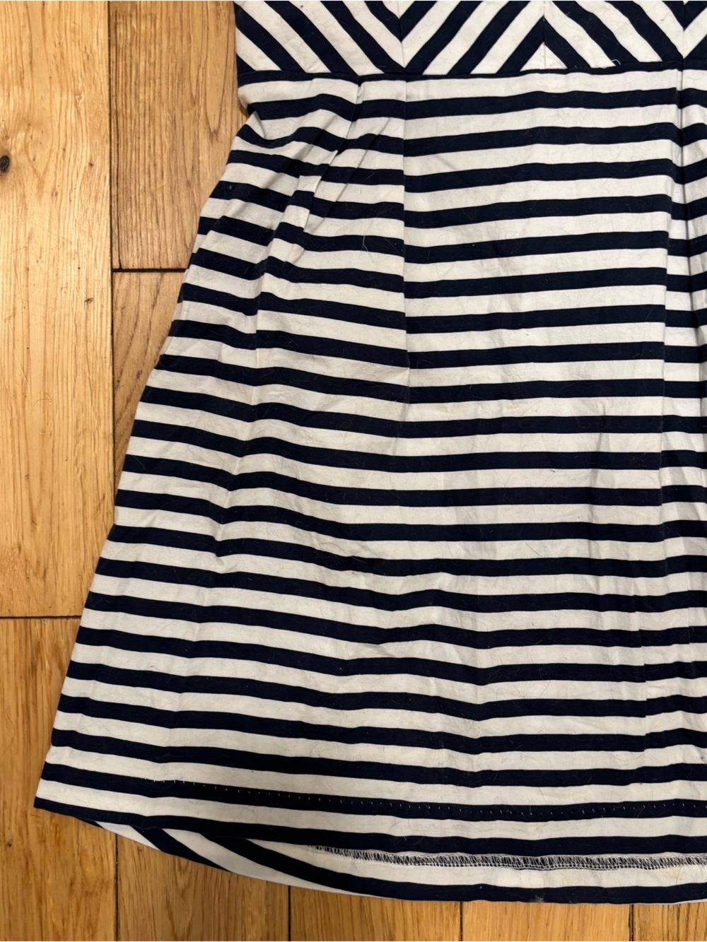 Hot Topic Strapless Striped Mini Dress Size Medium Blue & White - Picture 3 of 7